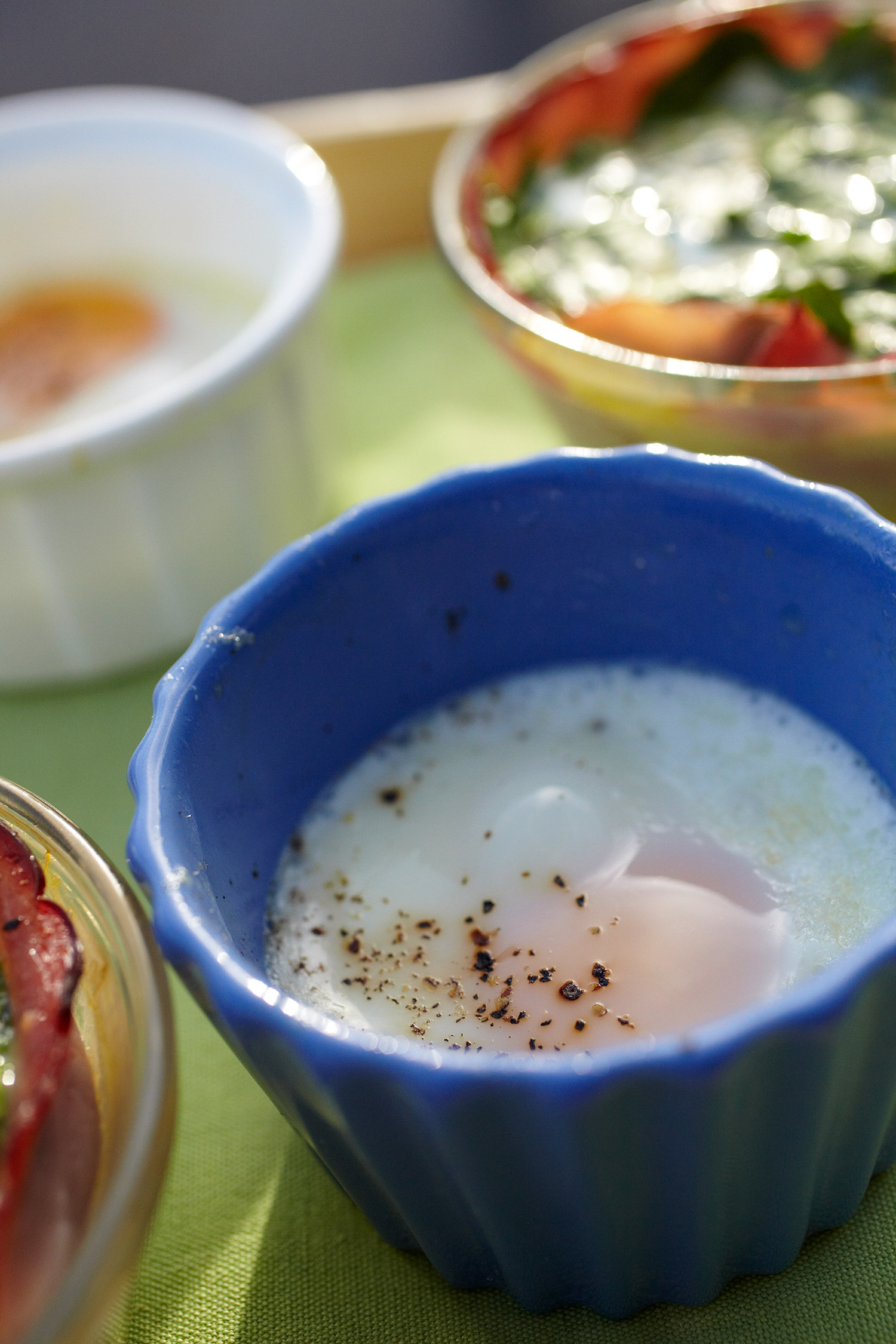 baked egg in a ramekin