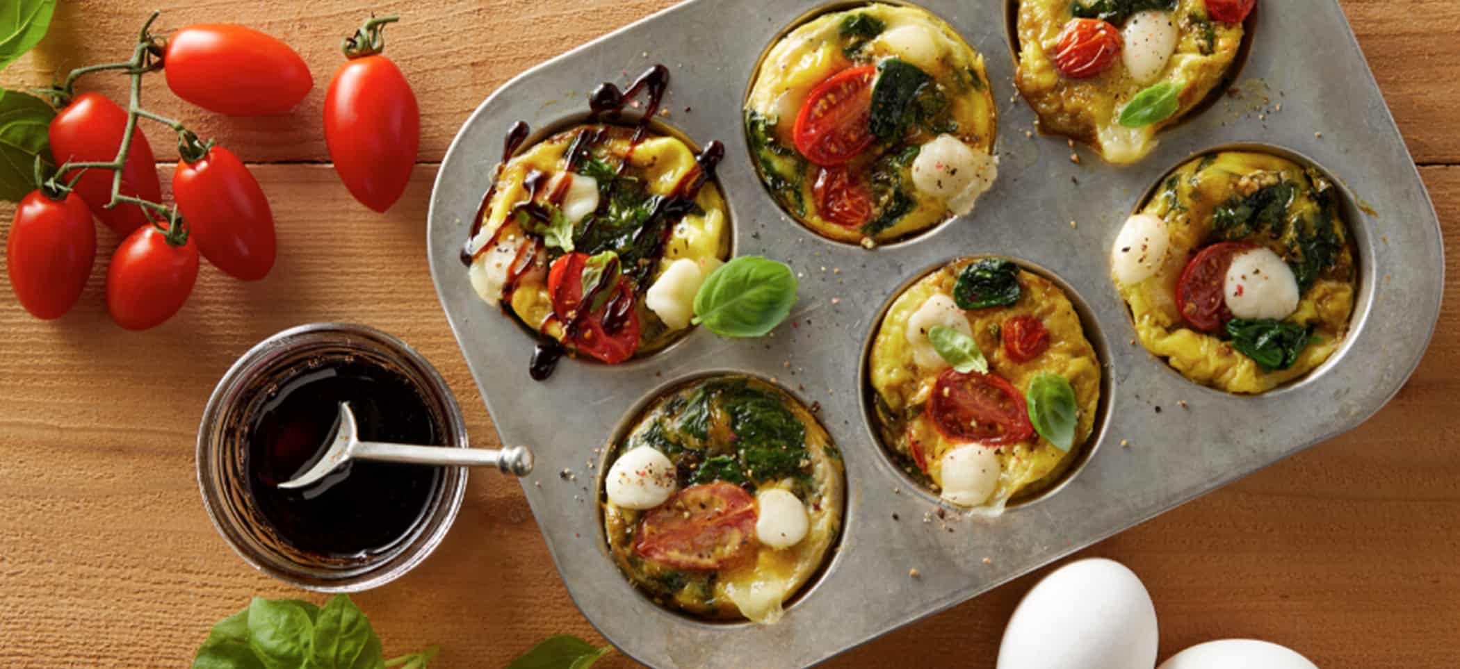 Caprese egg muffins