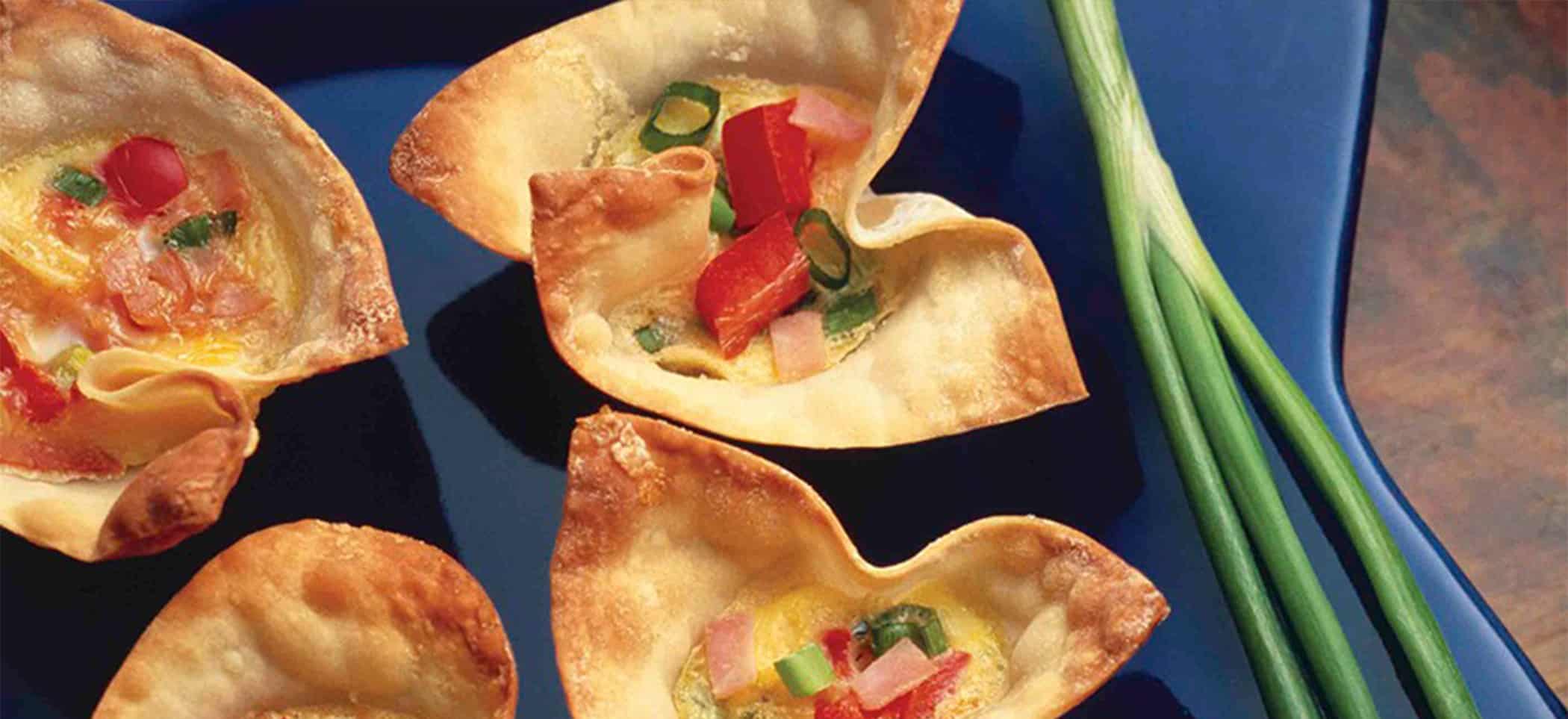 Mini Wonton Quiches