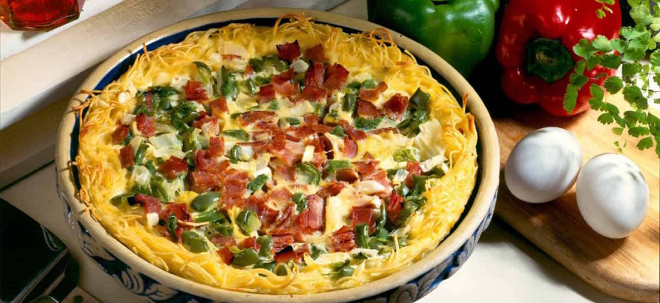 Noodle-Crusted Denver Quiche