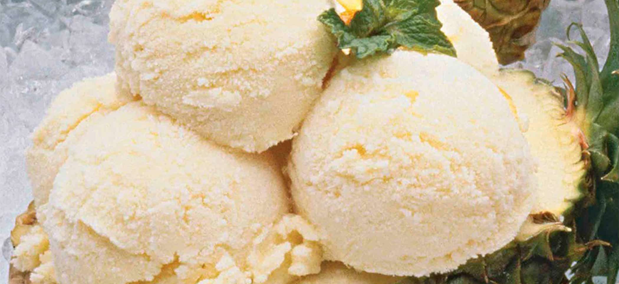 Pineapple-Orange Frozen Custard Ice Cream