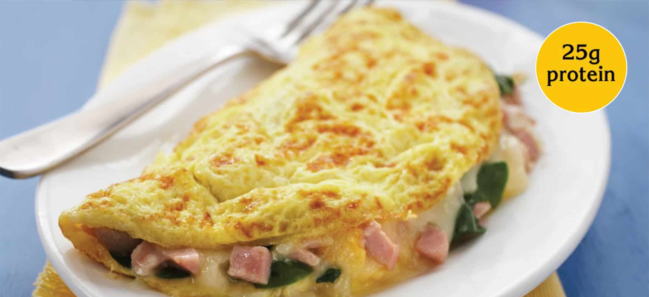 Spinach, Ham & Cheese Omelet