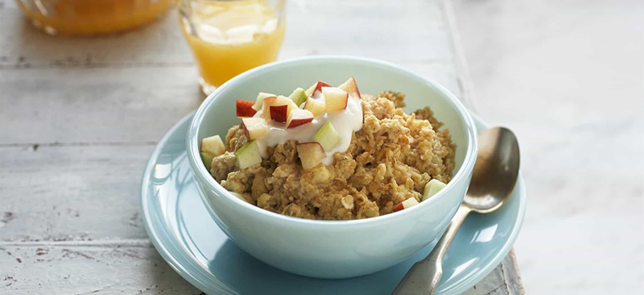 Apple-Cinnamon Oatmeal with an Egg Boost