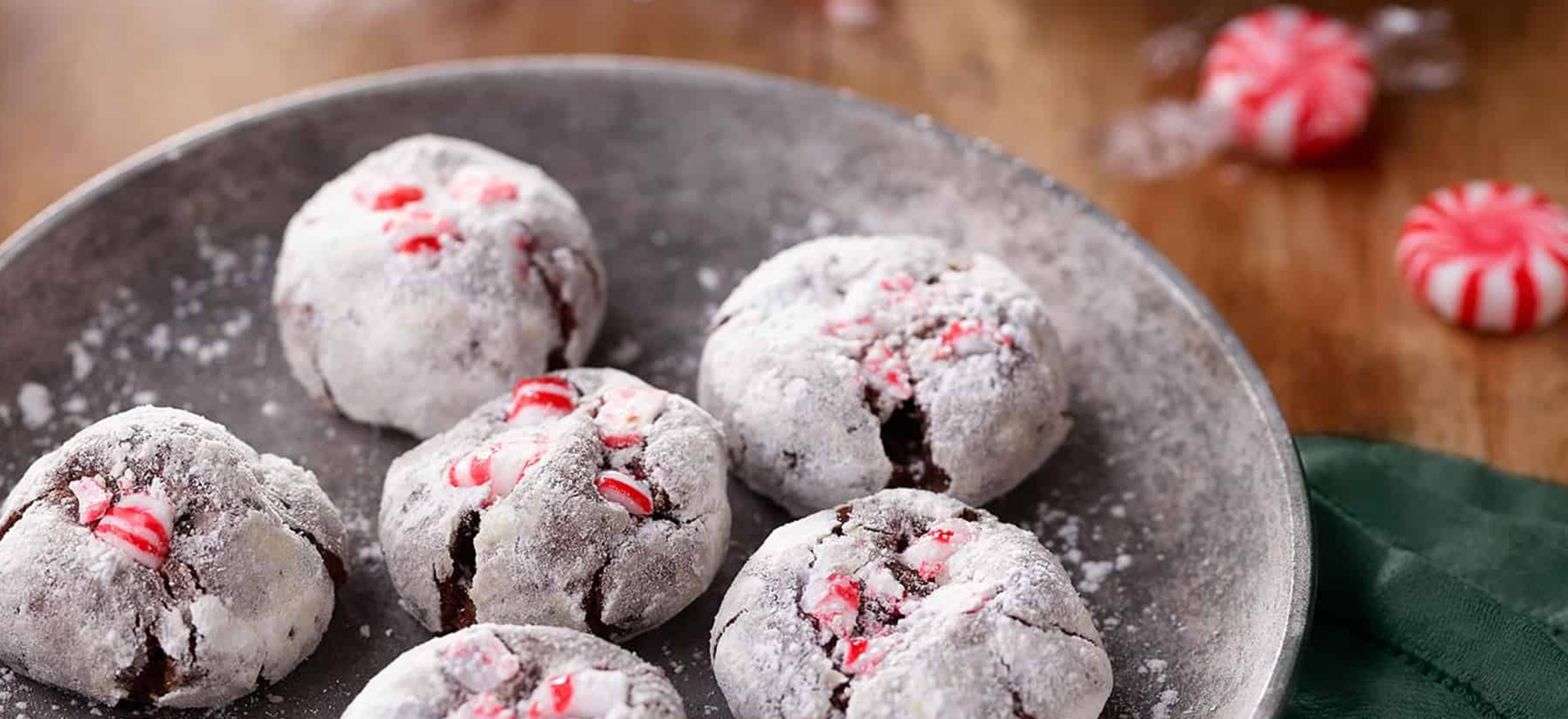 Elf’s Bite-Sized Chocolate Peppermint Crinkles