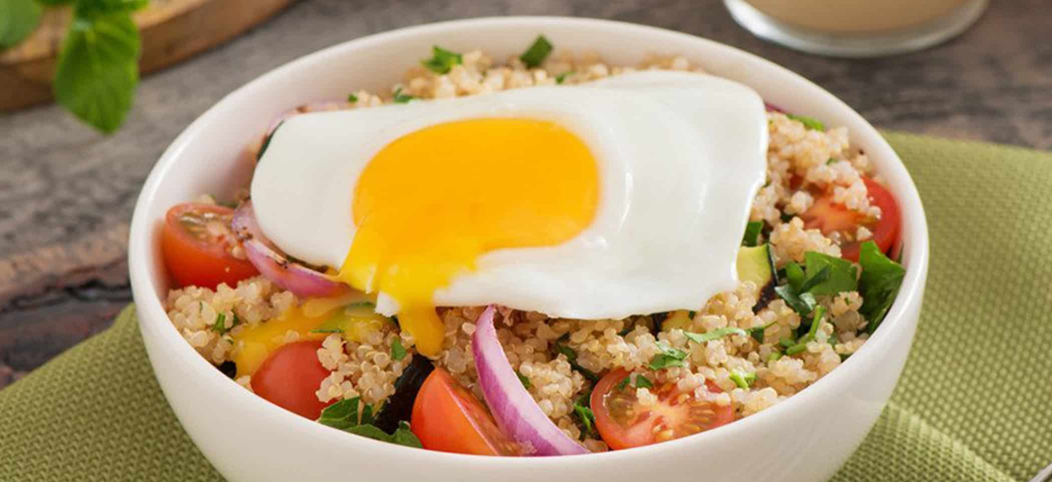 Summer Grilled Vegetable & Quinoa Salad with Eggs