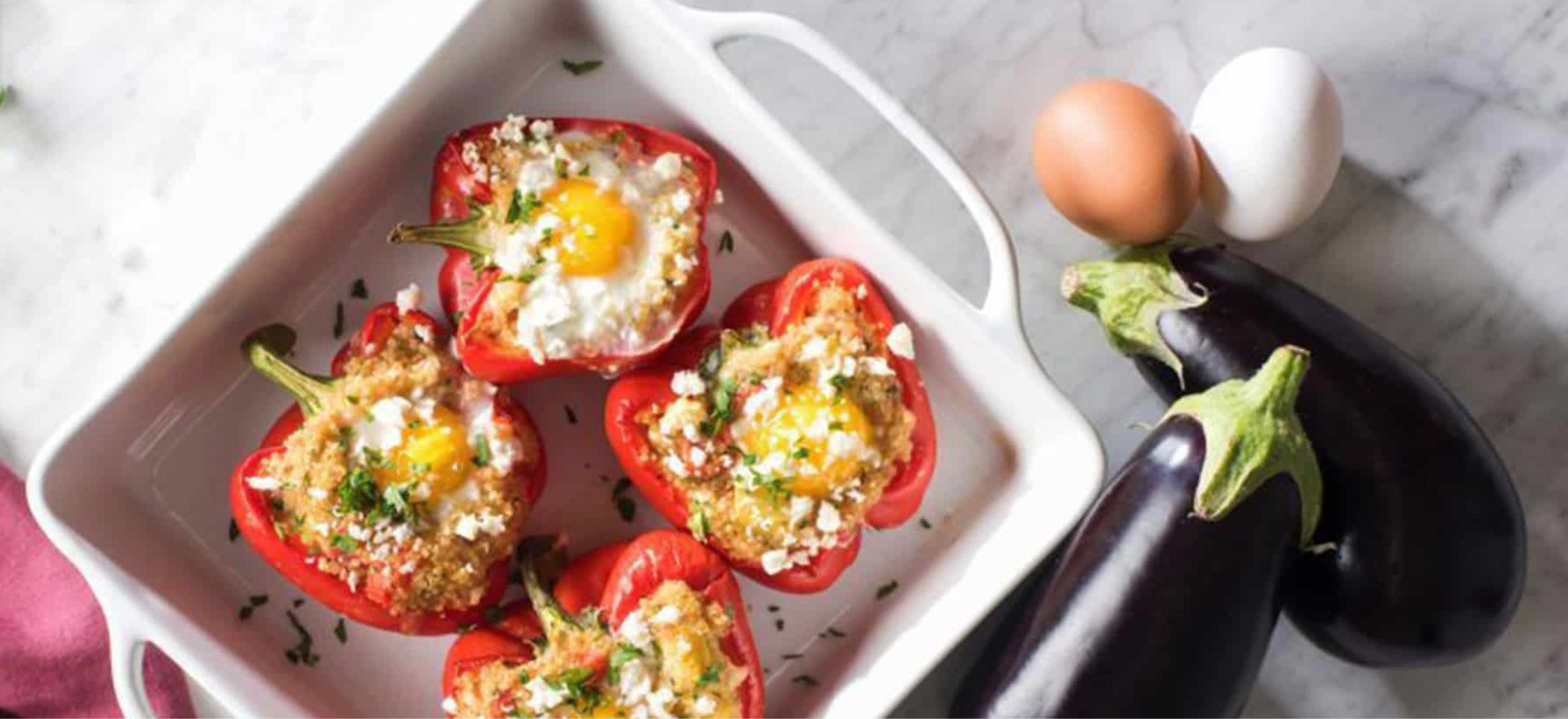 Stuffed Quinoa Peppers with Eggs