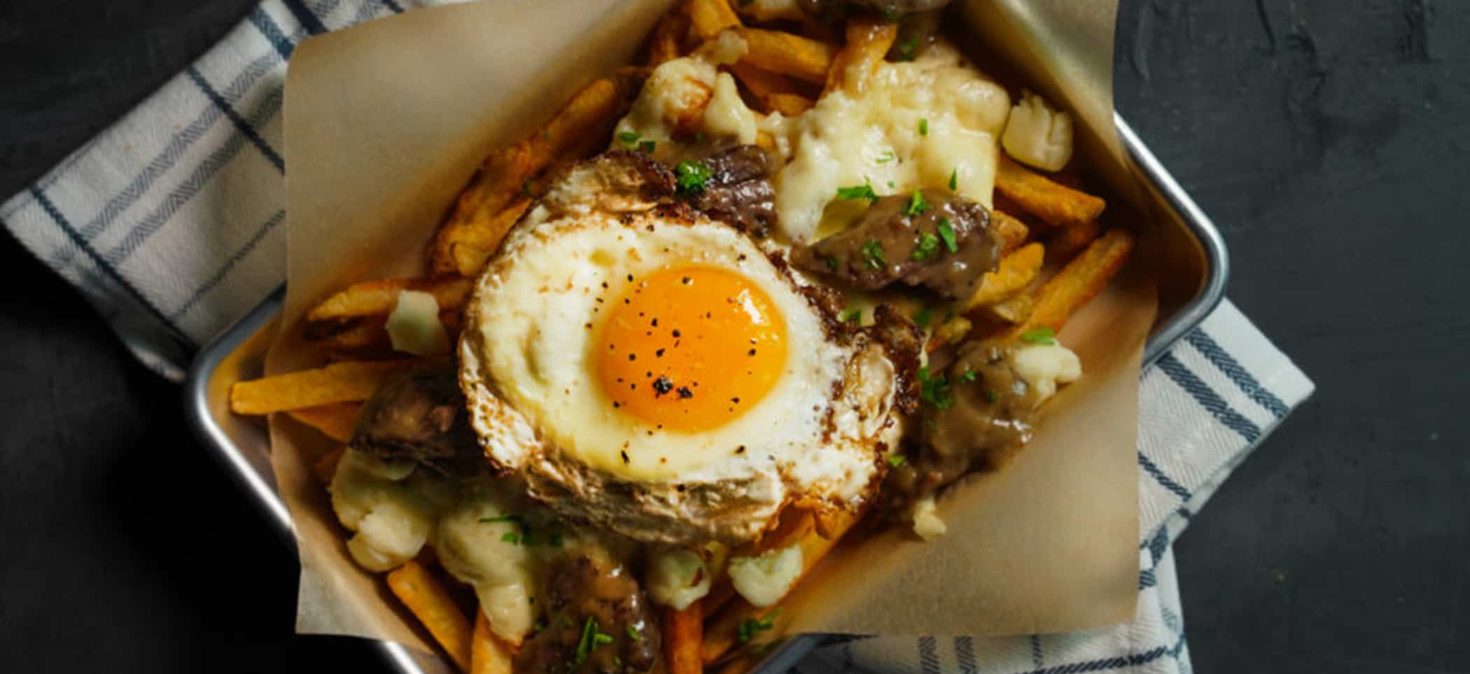 Short Rib Poutine with a Fried Egg