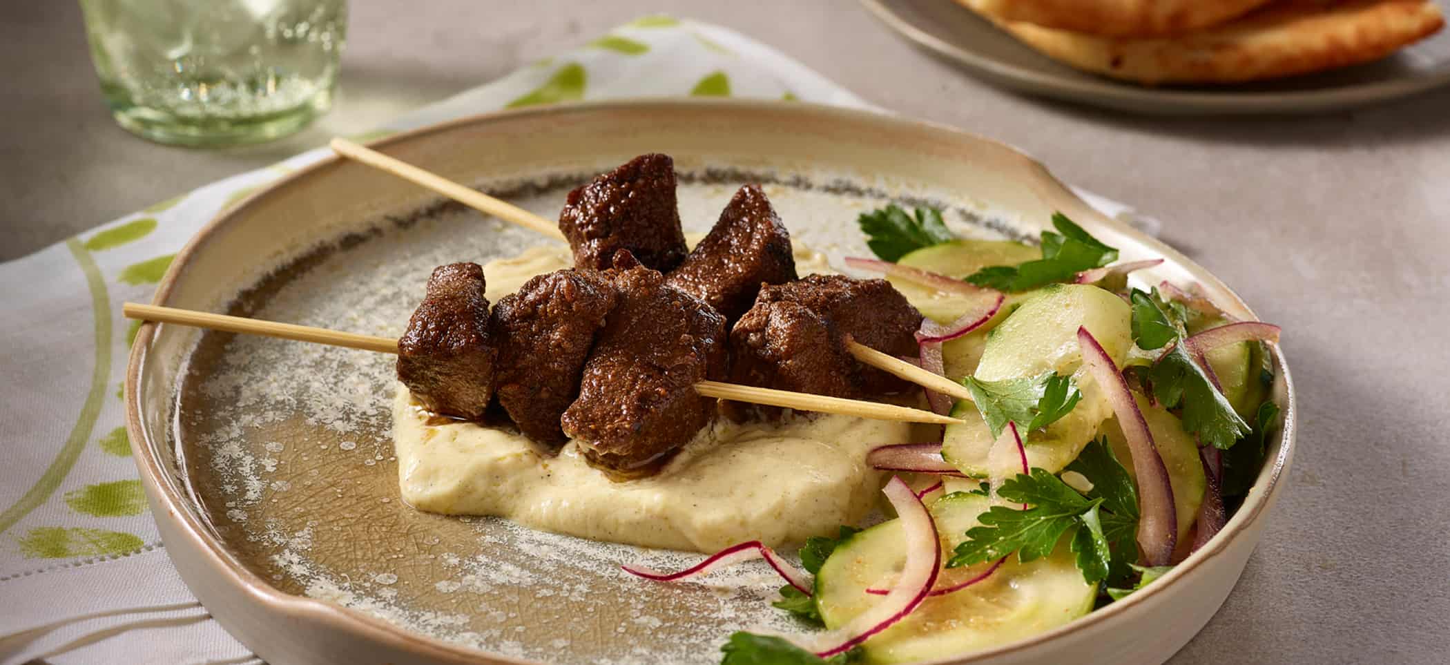 Cardamom Hollandaise & Lamb Kebabs