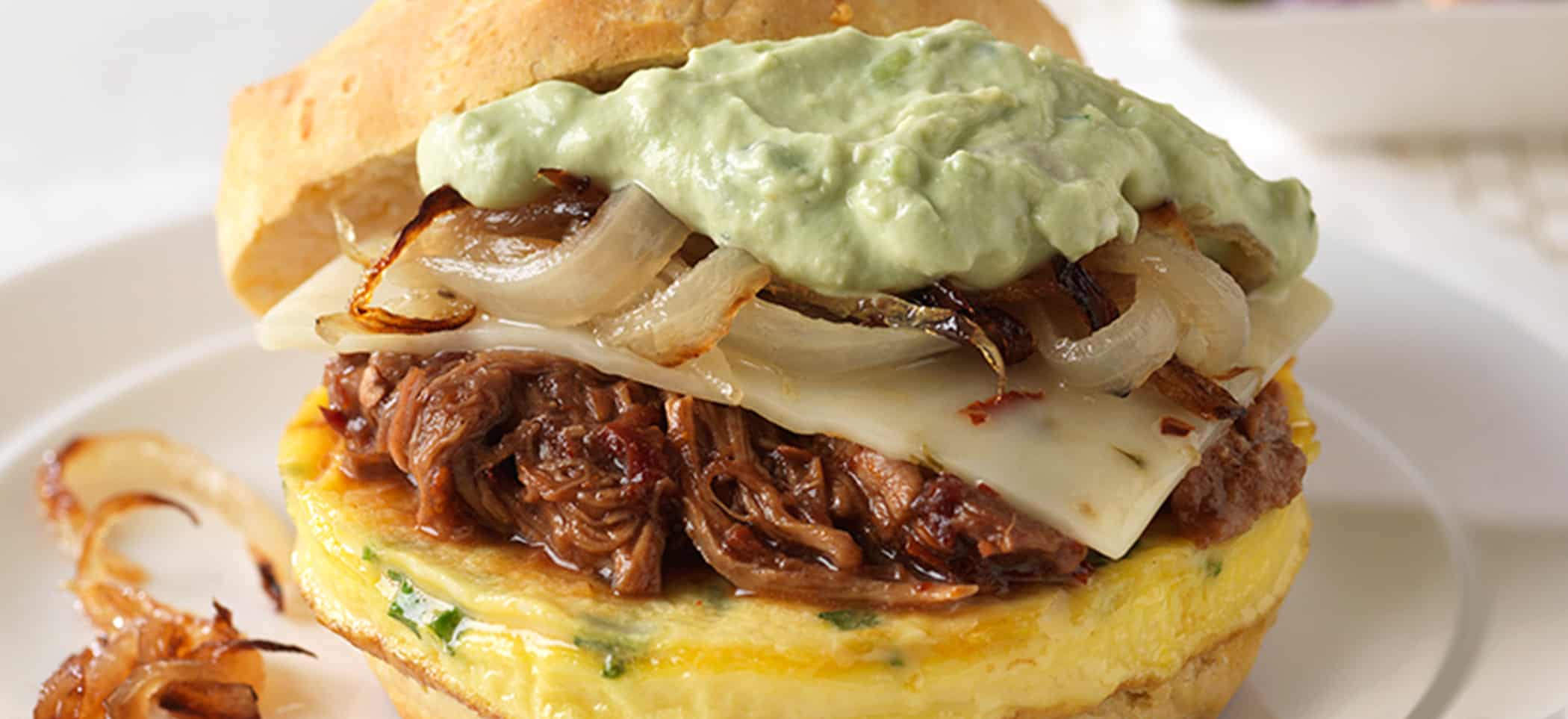 Carnitas Benedict Breakfast Sandwich