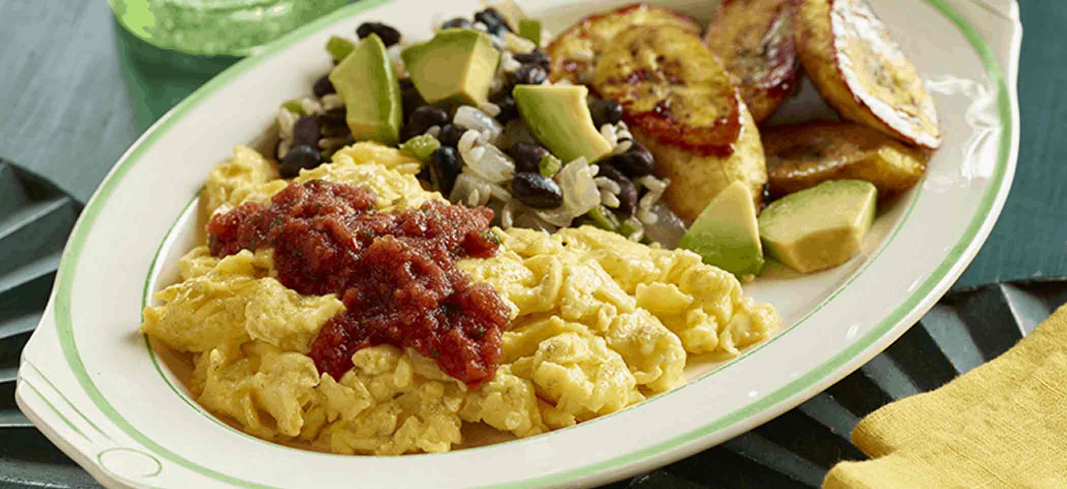Cuban Scrambled Eggs With Sofrito, Black Beans and Rice (Cuba)