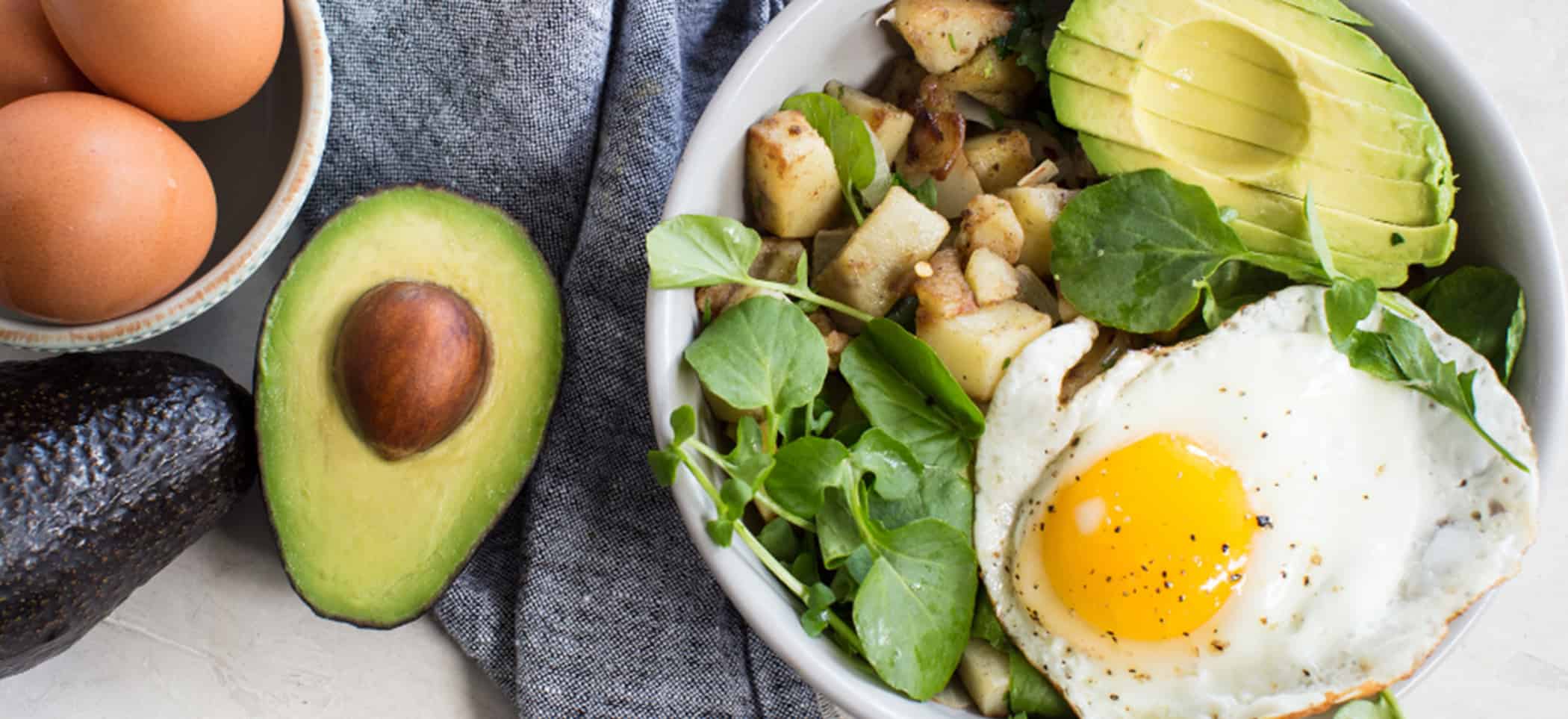 Avocado & Potato Hash with Sunny Side Eggs