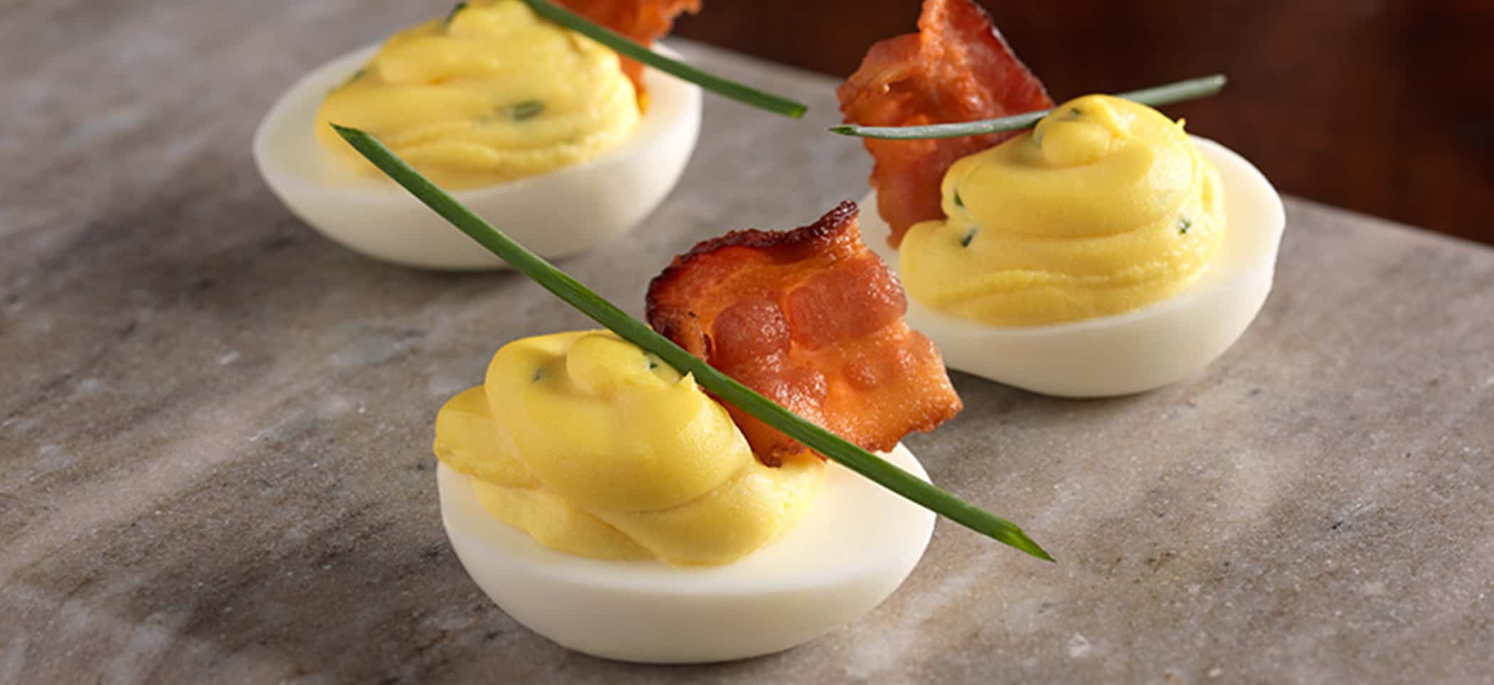 Bacon Truffle Deviled Eggs