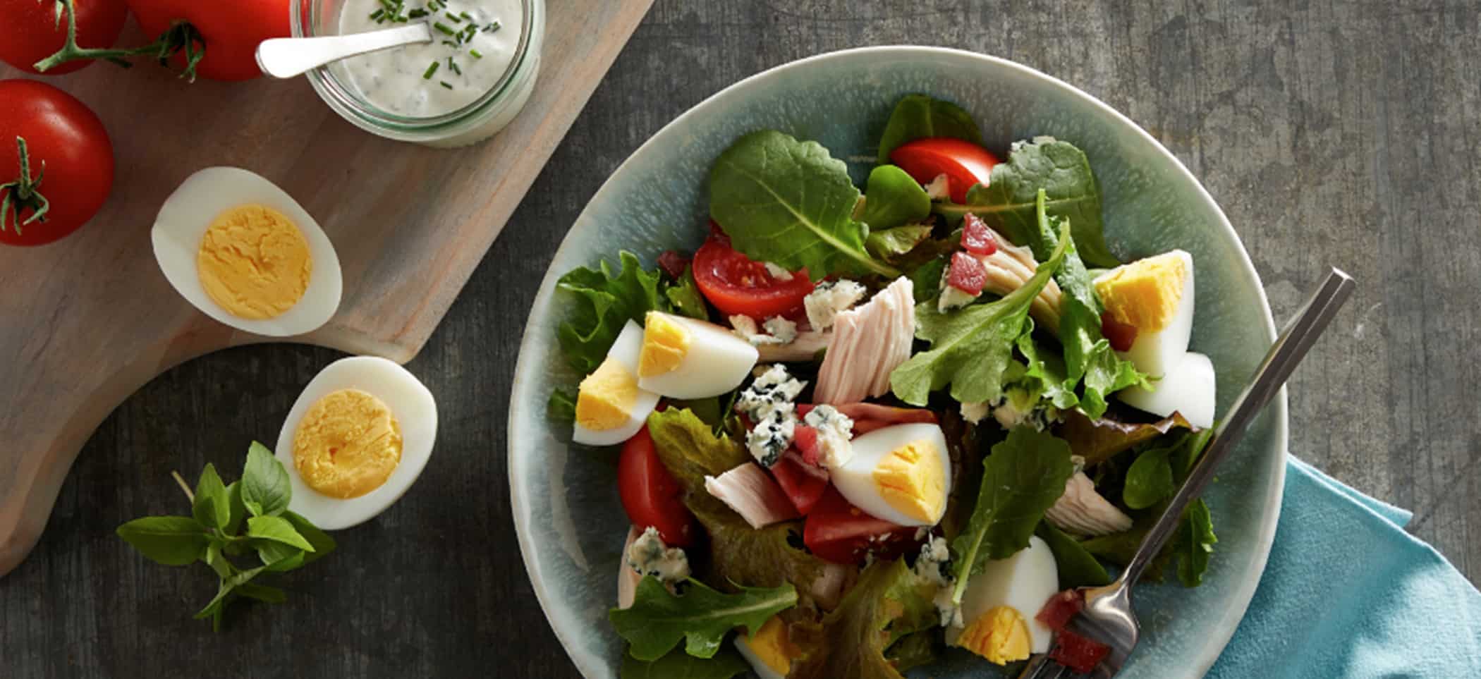 Kale Chicken Cobb Salad