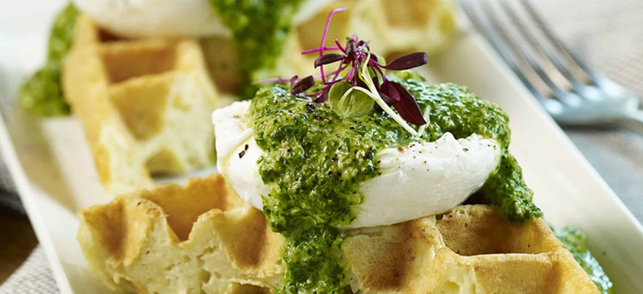 Potato Waffle Benedict