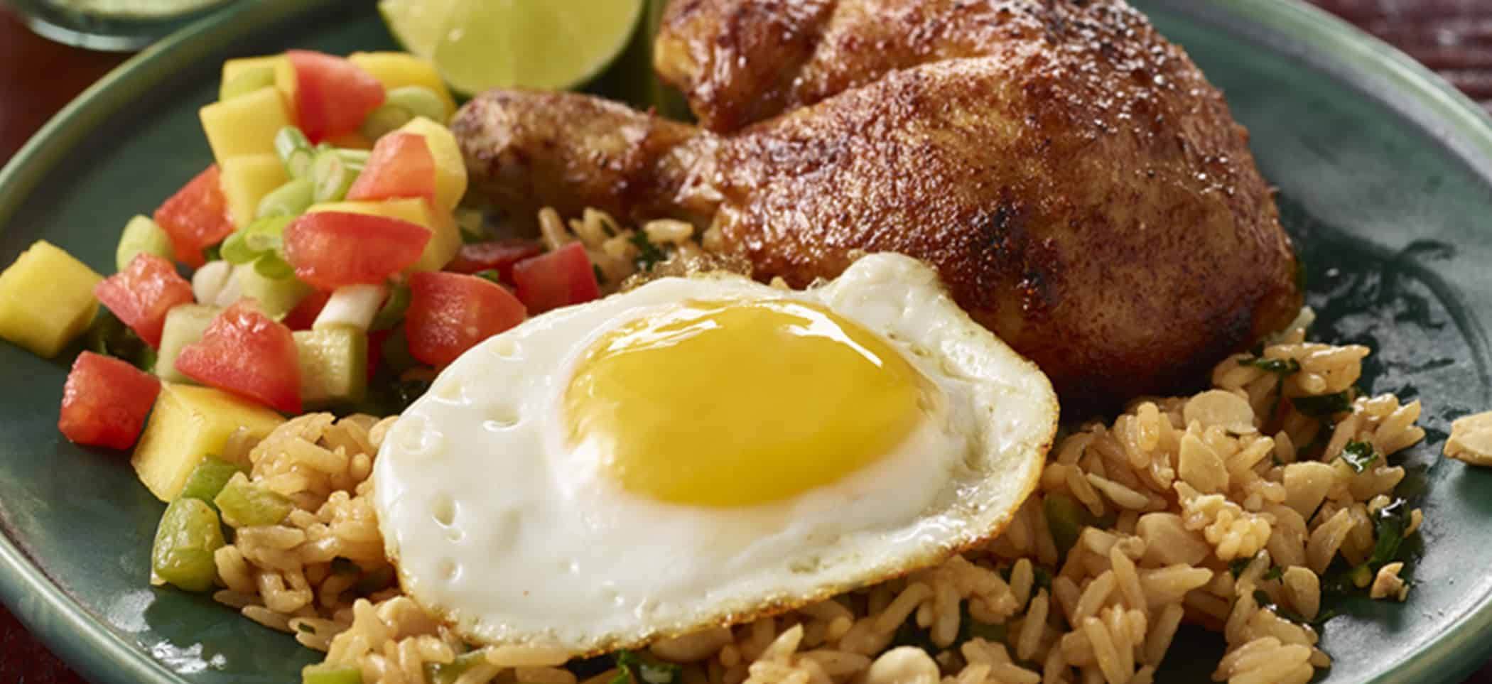 Nasi Goreng With Jerk Chicken