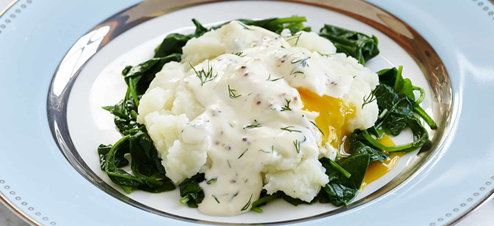 Poached Eggs With Cream Sauce And Spinach (France)