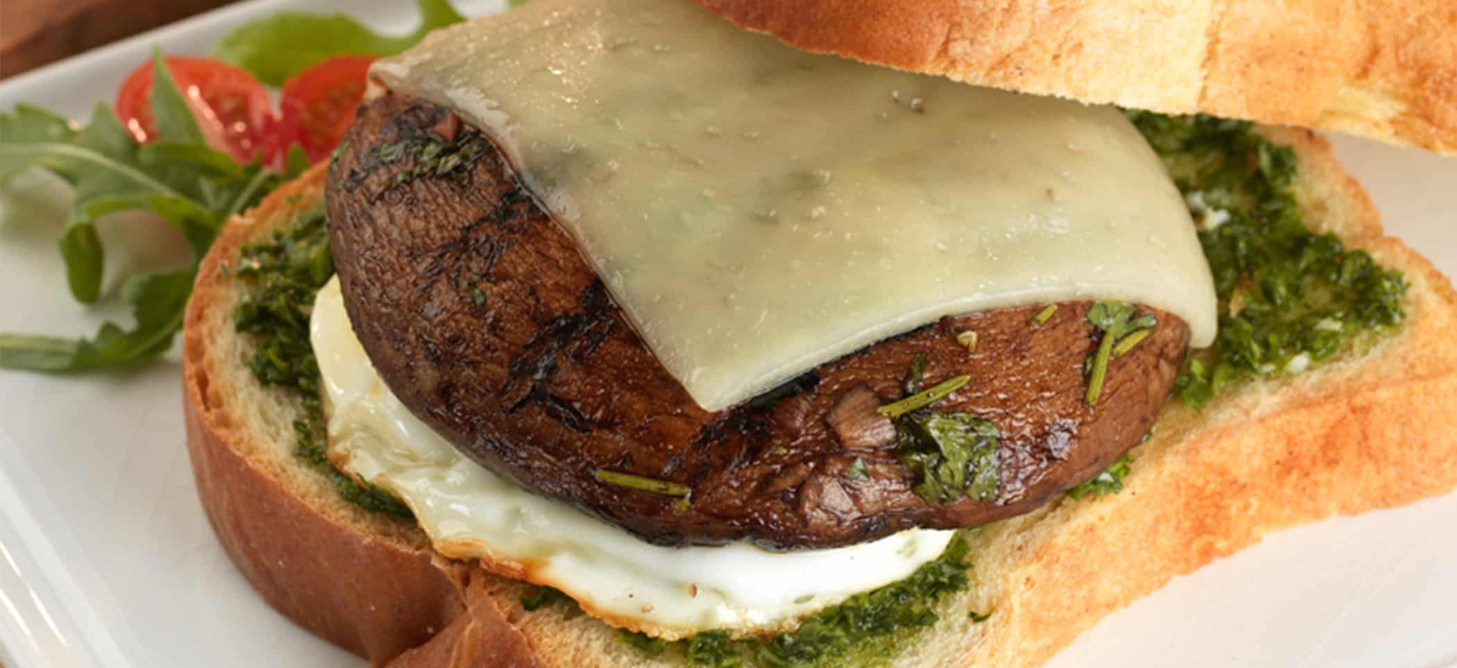 Grilled Portabella Breakfast Sandwich