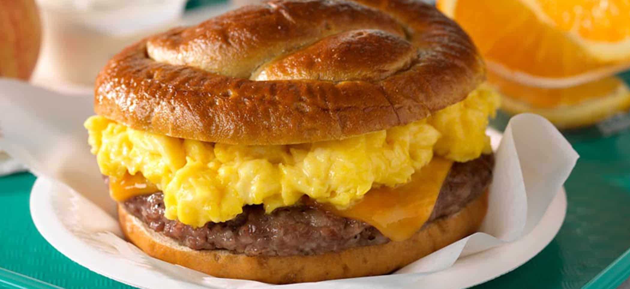 Sausage, Egg & Cheese Pretzel Brunch