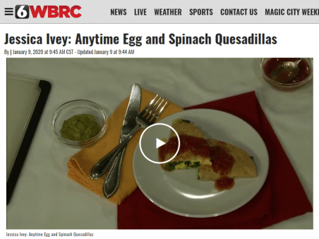Anytime Egg and Spinach Quesadillas