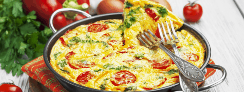egg dish with tomatoes