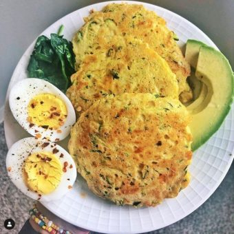 Zucchini Cheddar Whole-Wheat Pancakes