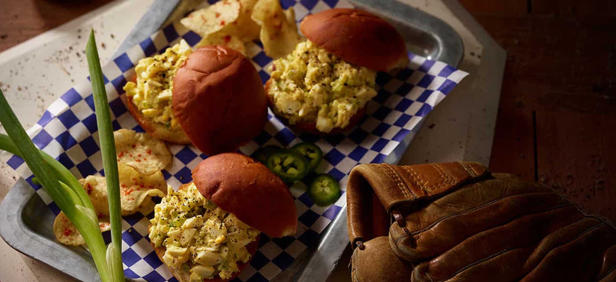 Green Chile Egg Salad Sliders