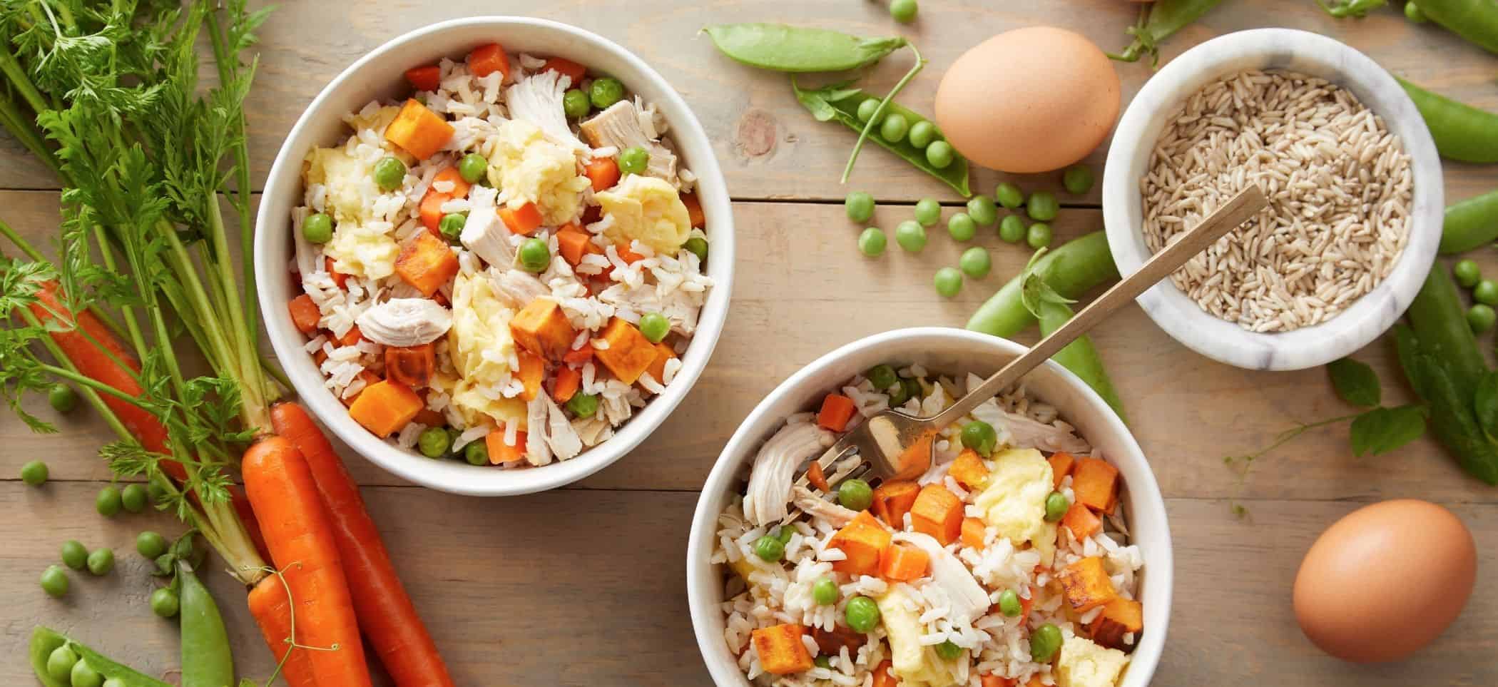 Egg and Veggie Rice Bowl