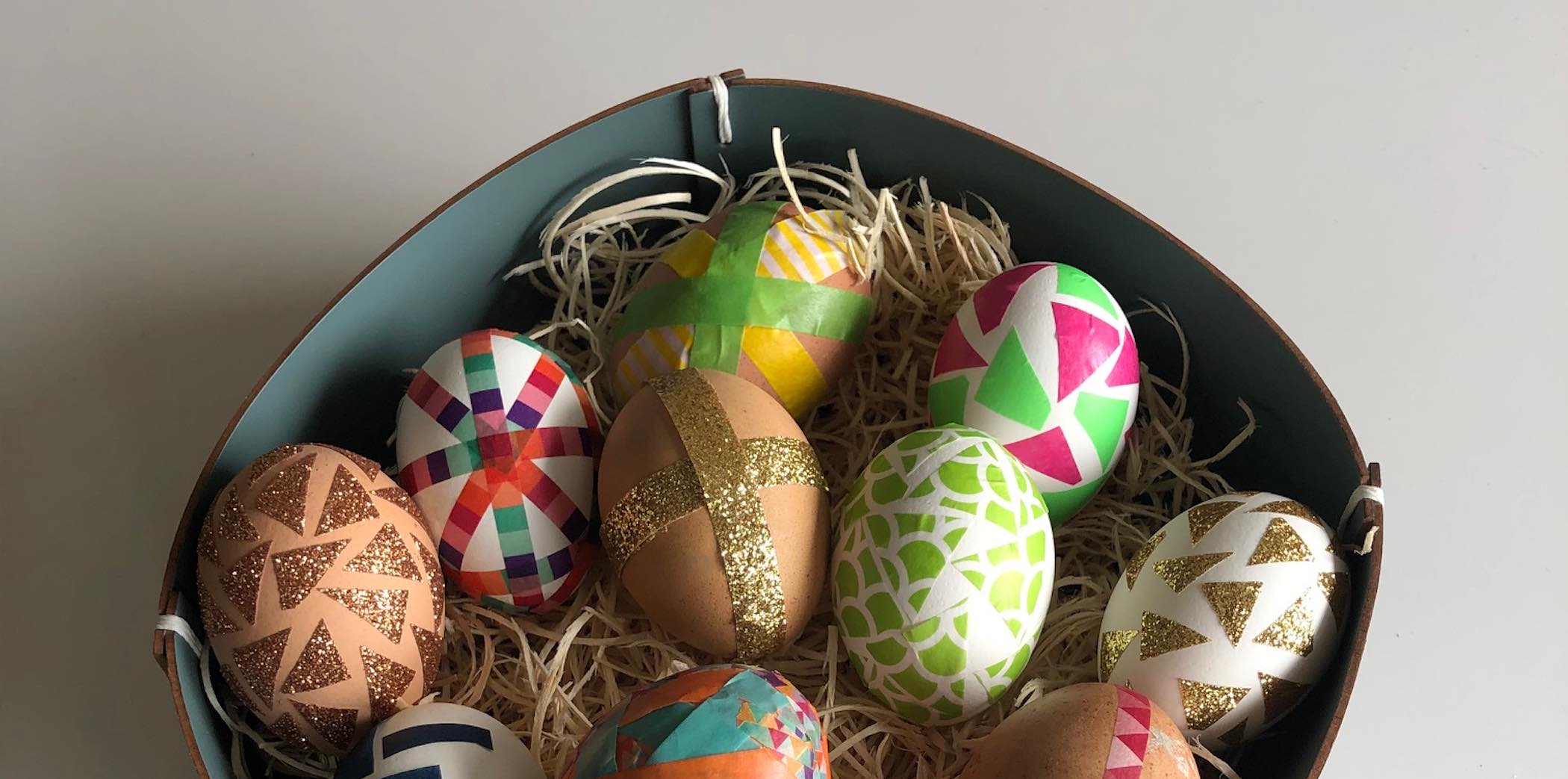 How to Decorate Eggs With Washi Tape