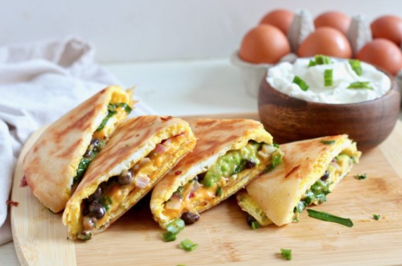 Veggie, Black Bean, & Egg Quesadilla