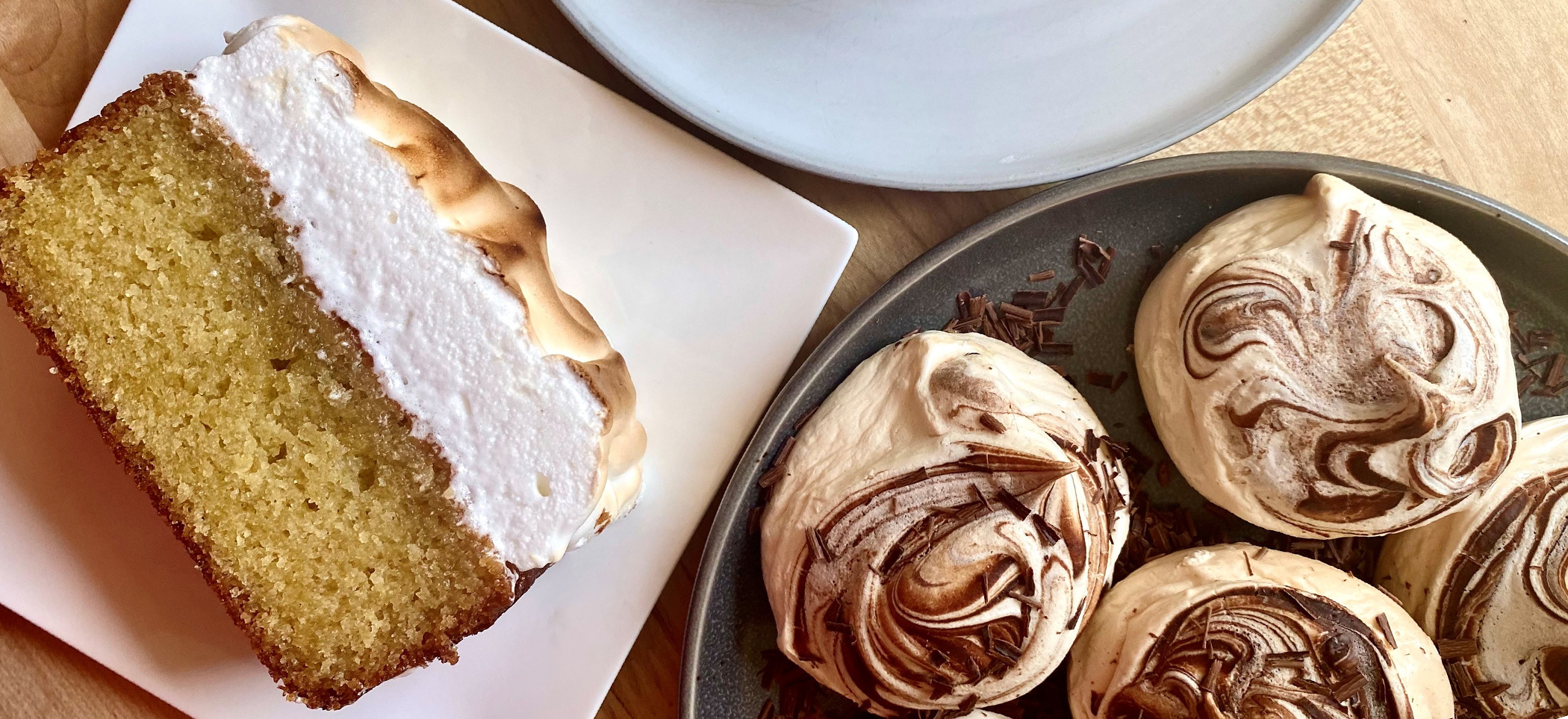 Orange Blossom and Dark Chocolate Meringue Cookies