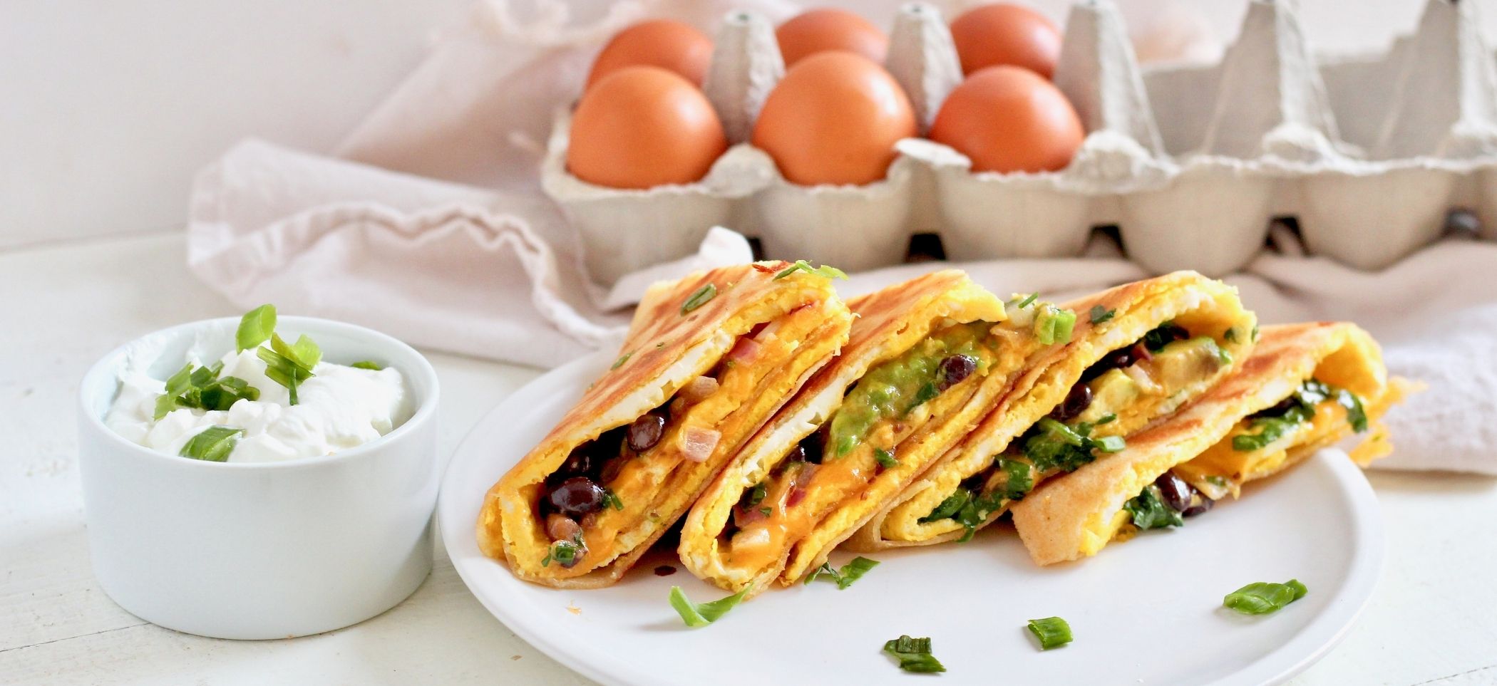 Veggies, Black Bean & Egg Quesadilla