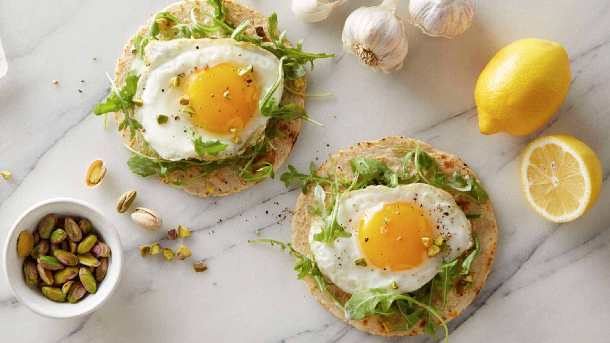 Arugula and Fried Egg Tacos