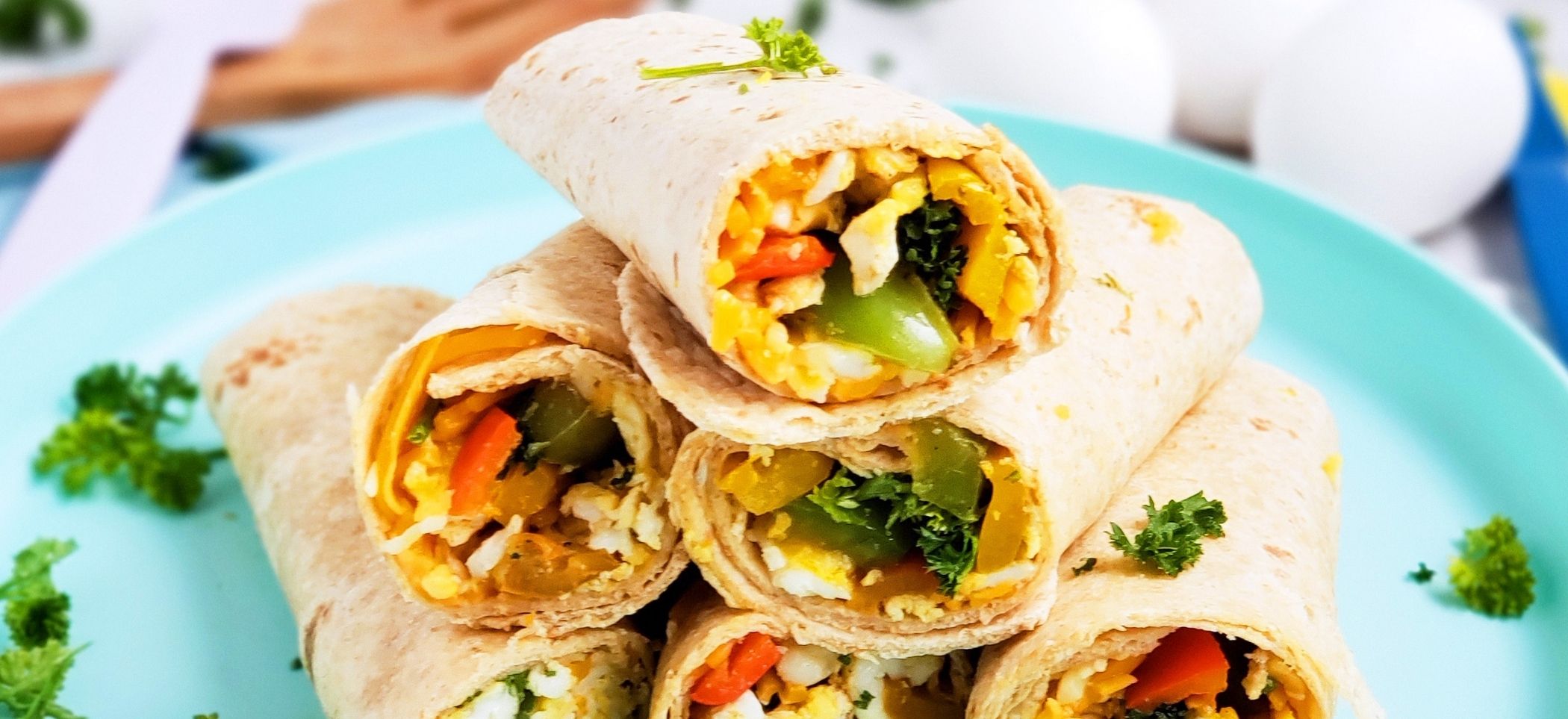 Cheesy Veggie Egg Roll Up