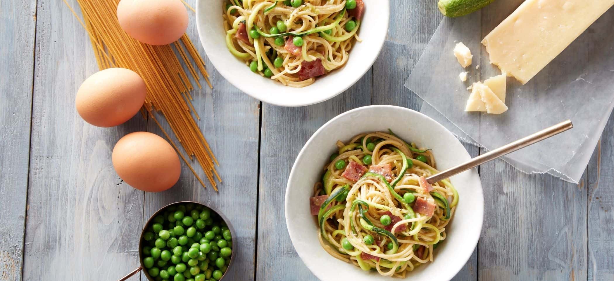 Pasta Carbonara with Mixed Noodles