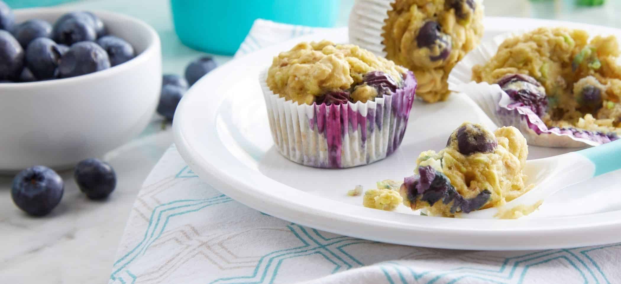 Blueberry, Avocado and Banana Muffins