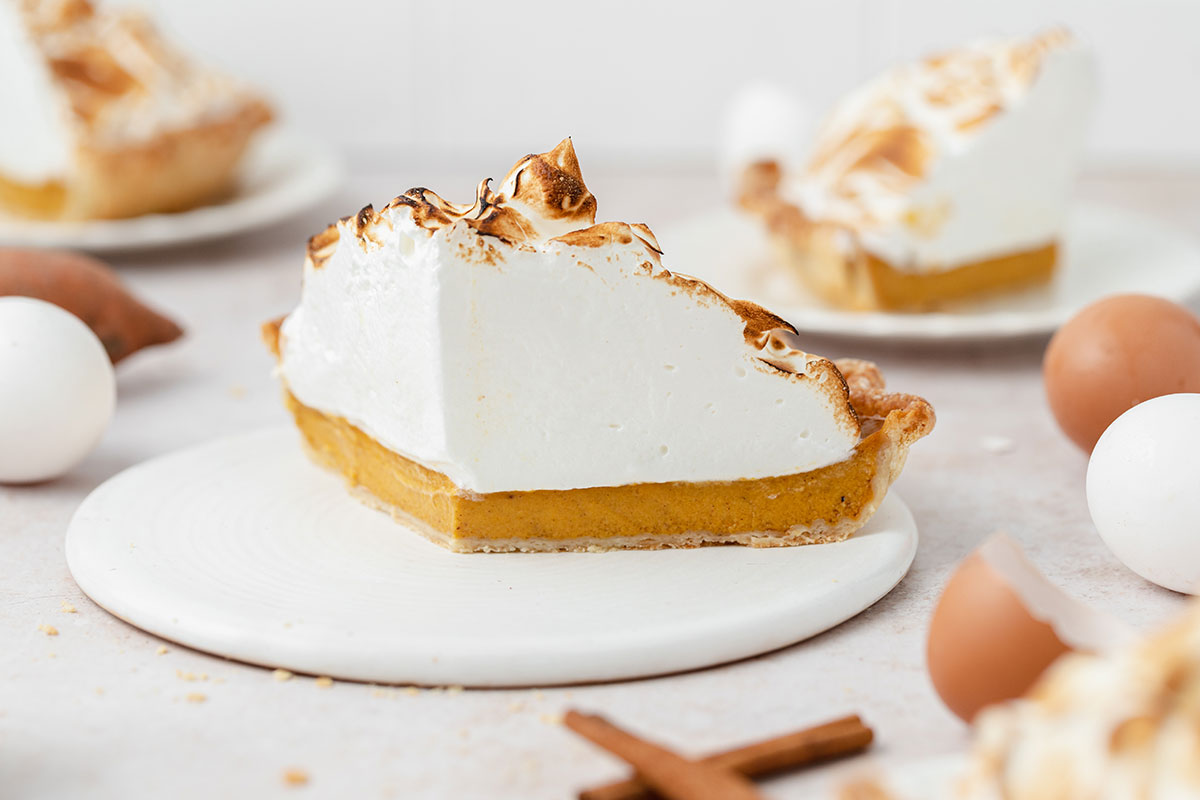 Bourbon Sweet Potato Pie With Brown Sugar Meringue