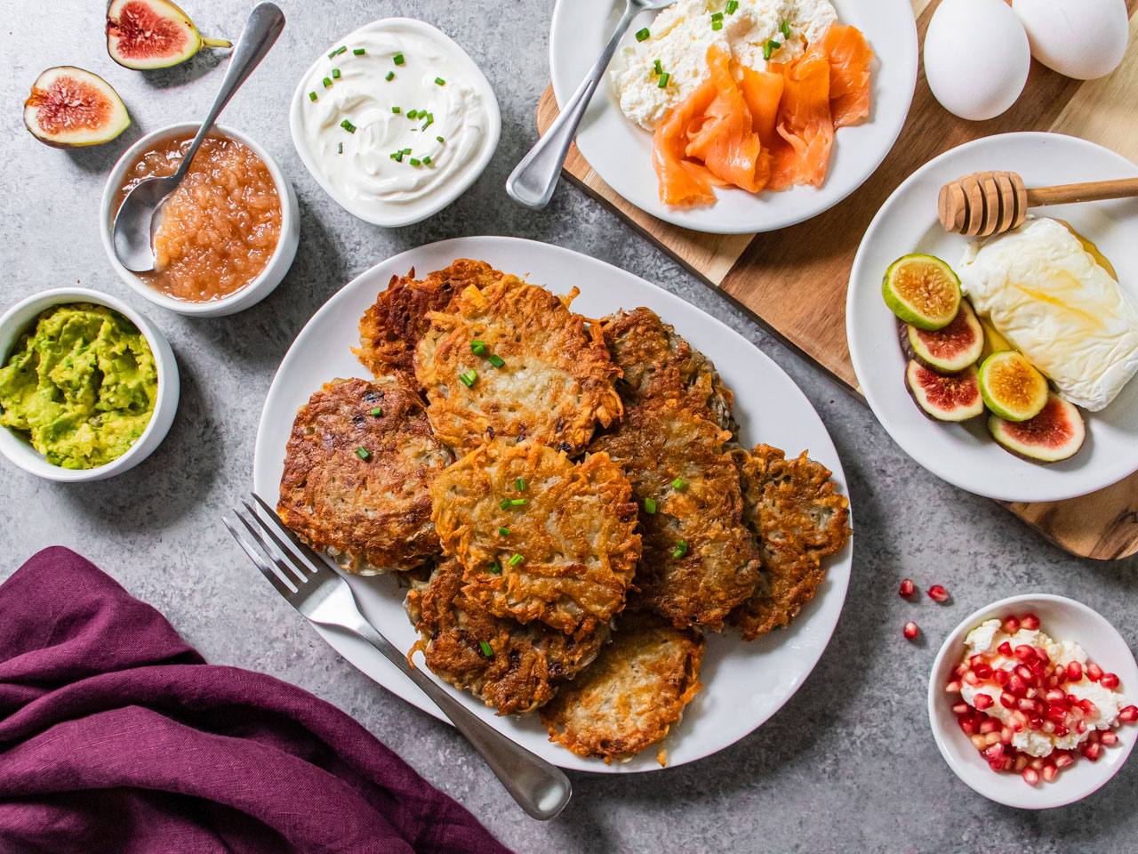 Latke Toppings Board