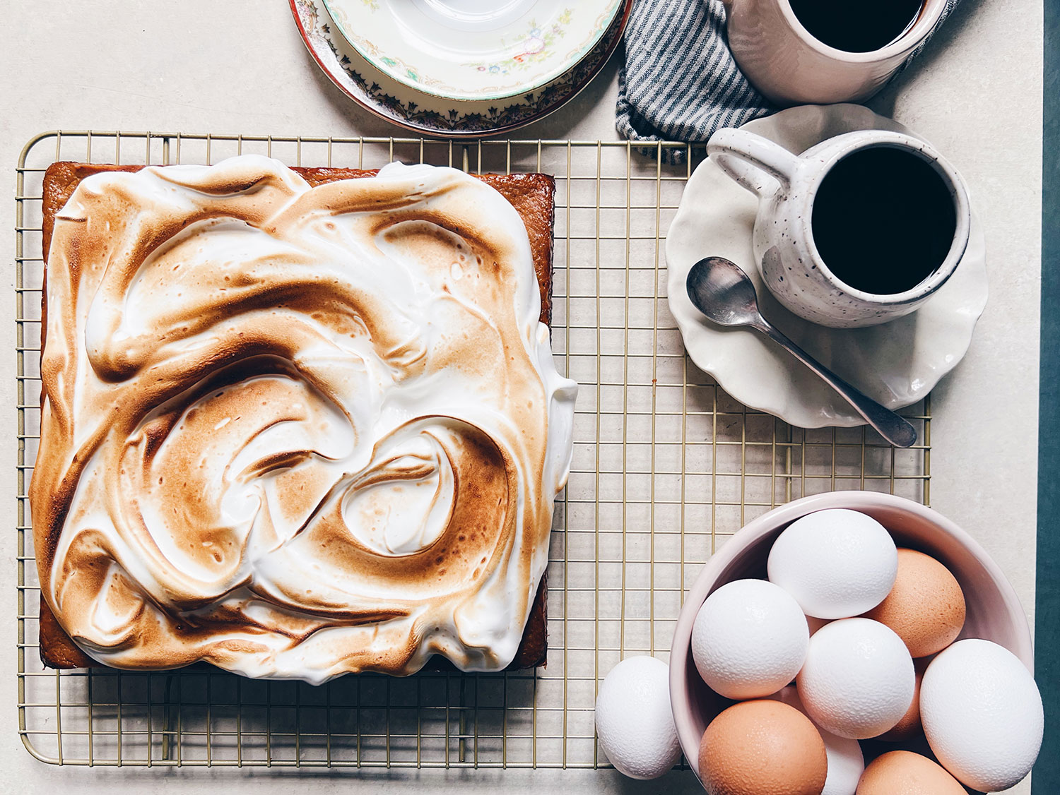 Pumpkin Pie Bars With Toasted Meringue