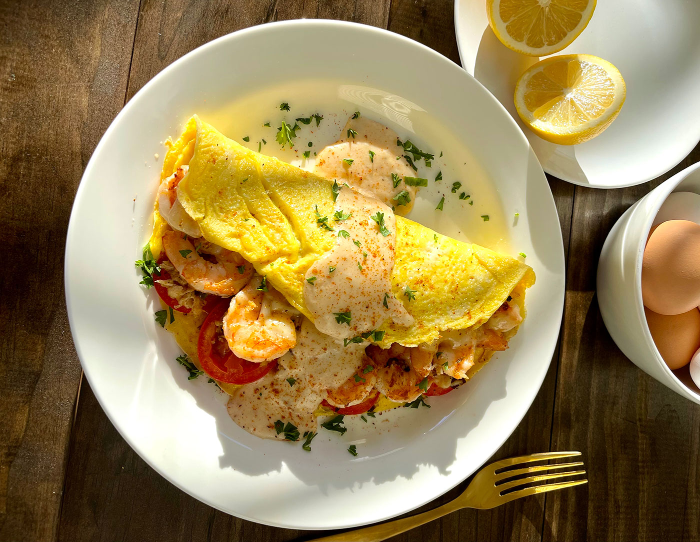 “By the Dock” Seafood Omelette