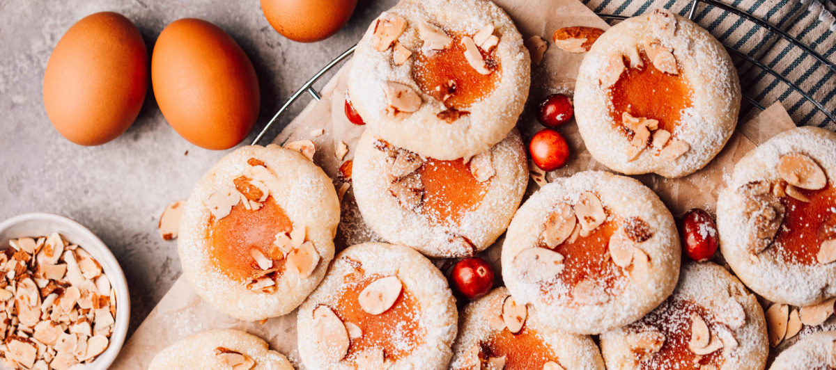 Cranberry Almond Thumbprints