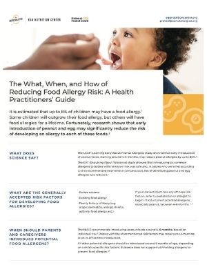 The What, When, and How of Reducing Food Allergy Risk: A Health Practitioner’s Guide PDF cover