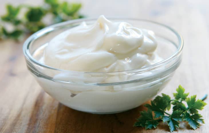 a bowl of mayonnaise