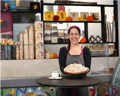 Fany Gerson holds a pie