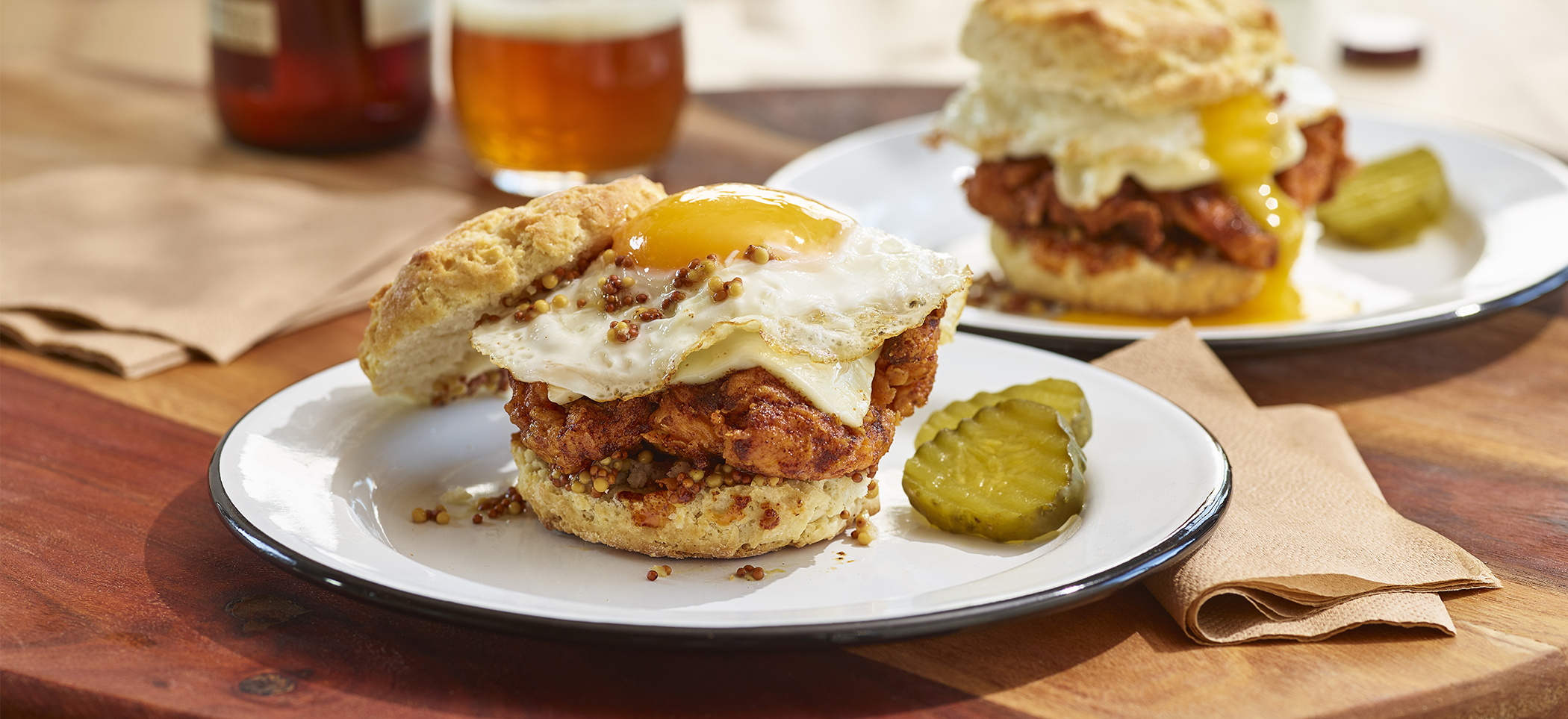 Nashville Hot Chicken, Egg & Biscuit