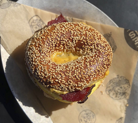 bodega egg and cheese bagel