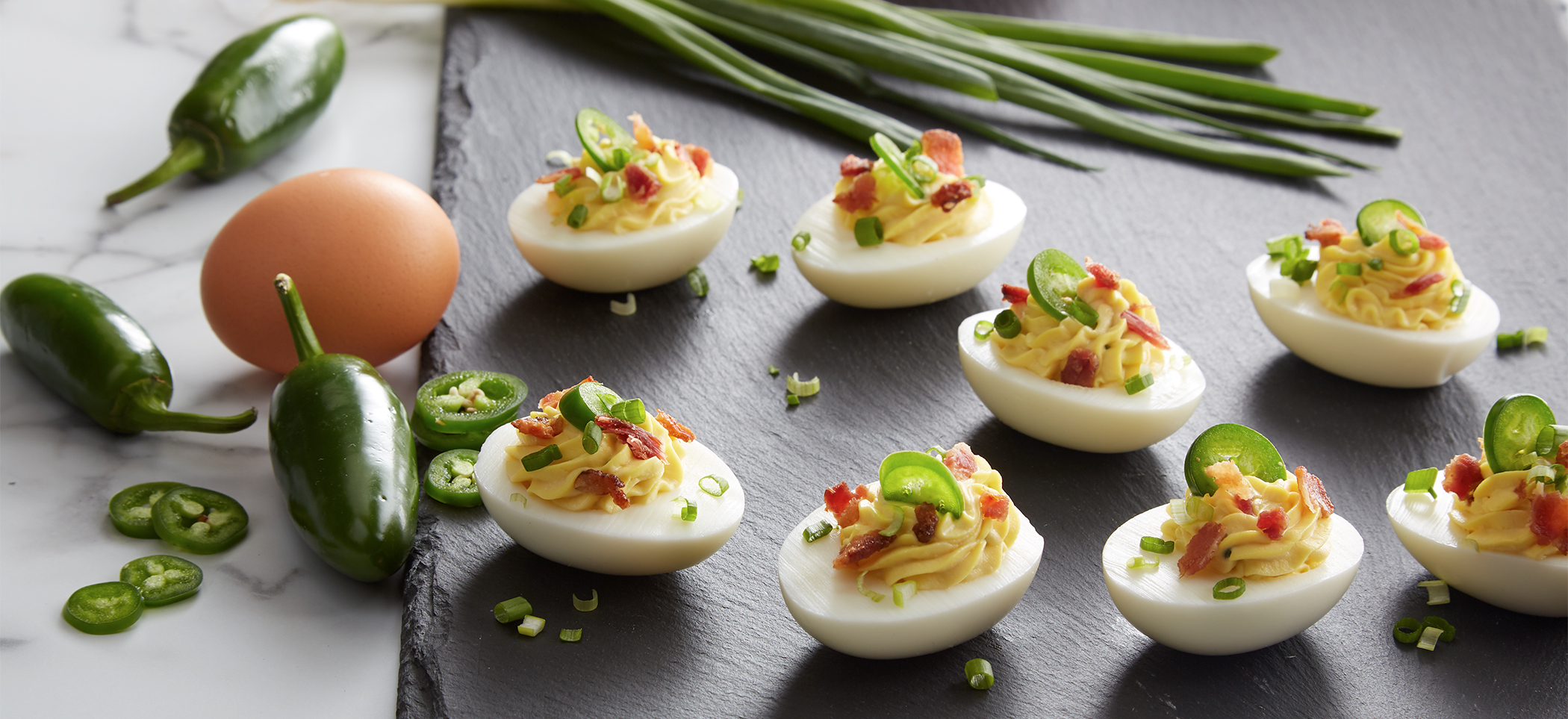 Creamy Jalapeno Deviled Eggs