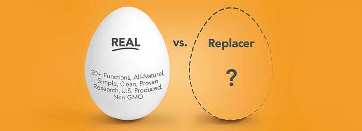real eggs vs replacers