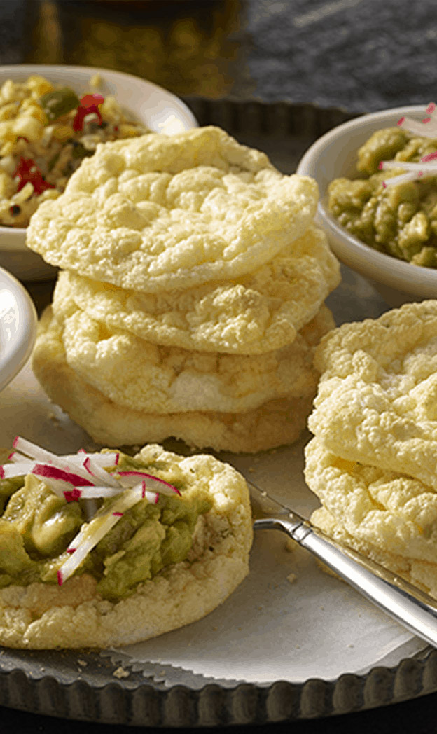 egg clouds with guacamole