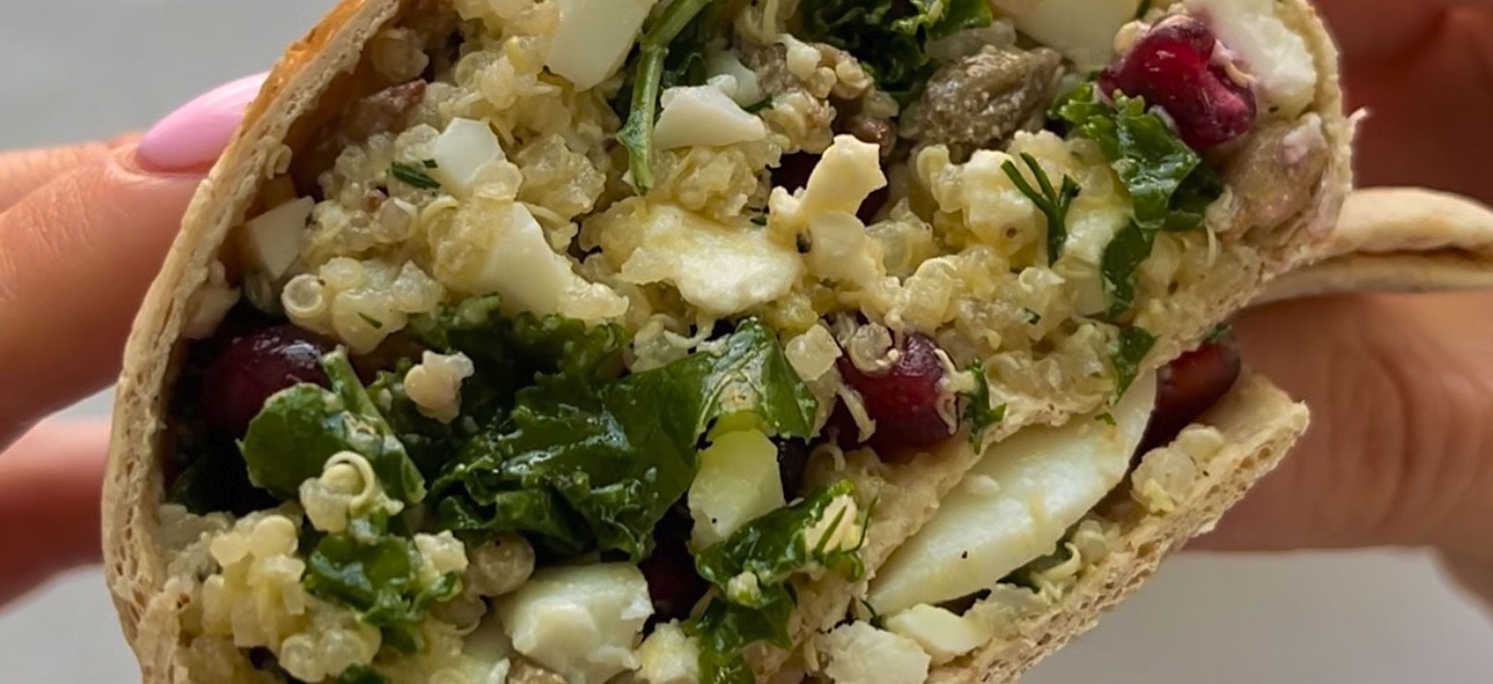 Quinoa & Egg Salad Wrap