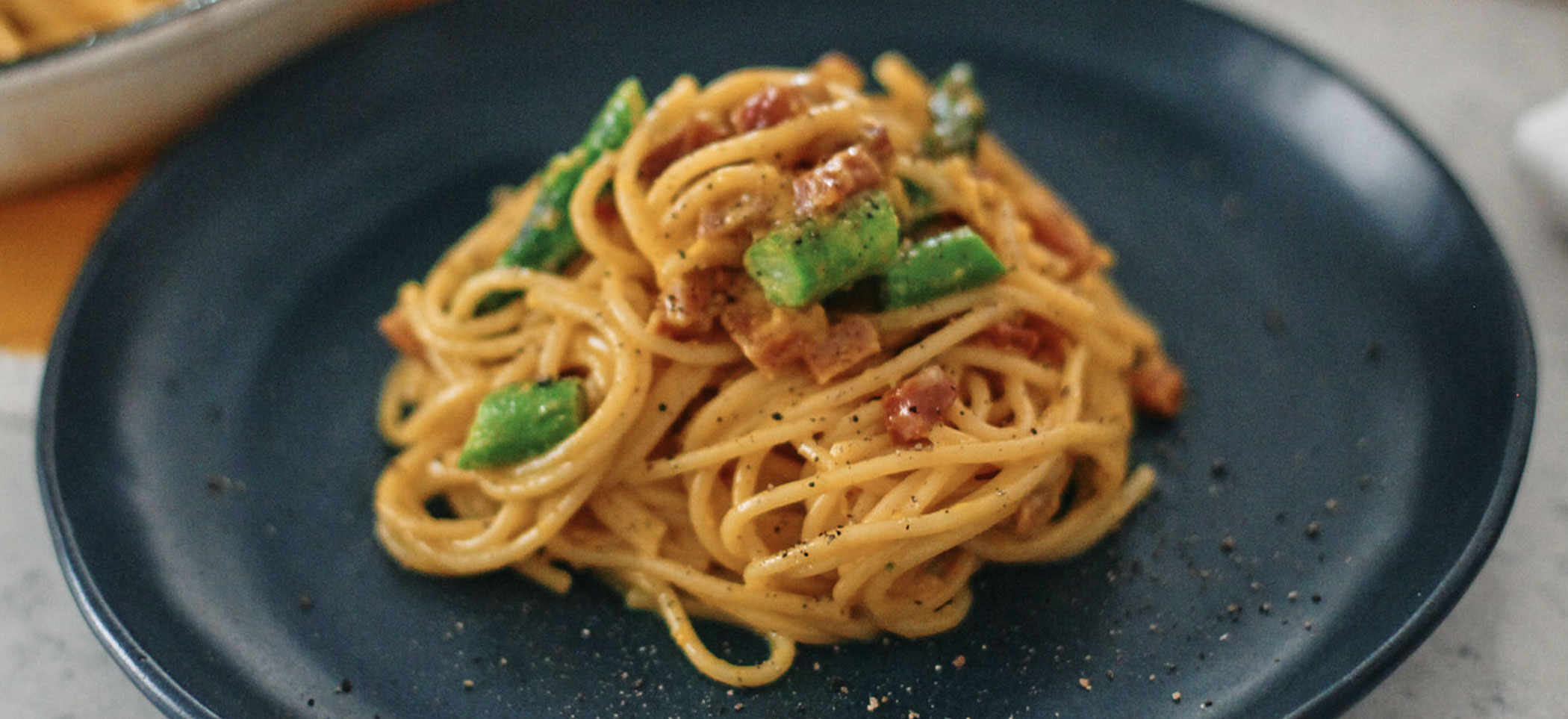 Summer Carbonara with Asparagus